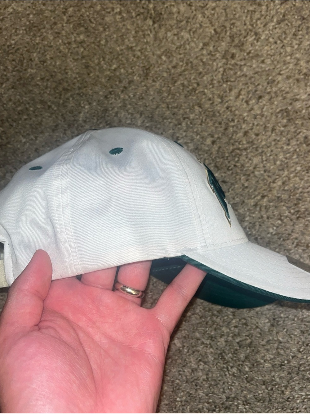 Colorado State University CSU Rams Hat Cap Ram U White Adjustable Never Worn New - Picture 7 of 8